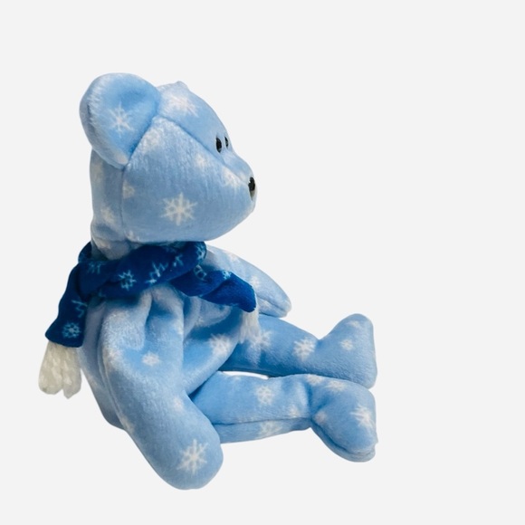 Ty Beanie Baby “1999 Holiday Teddy” – Blue Snowflake Bear with Tags - Picture 4 of 13